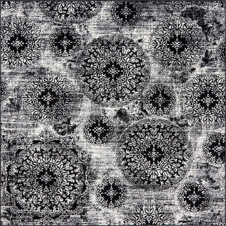 Black 8' x 8' Sofia Square Rug