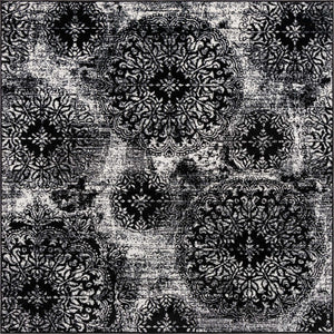 Black 6' 1 x 6' 1 Sofia Square Rug