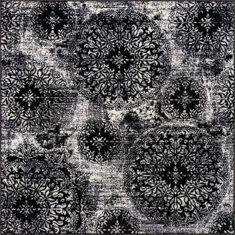 Black 6' 1 x 6' 1 Sofia Square Rug