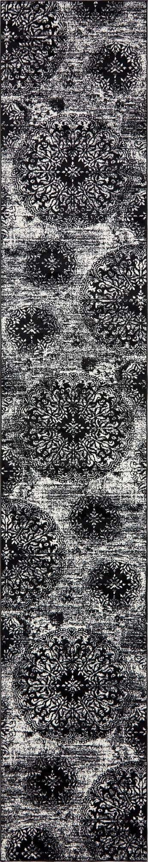 Black 3' 3 x 20' Sofia Runner Rug