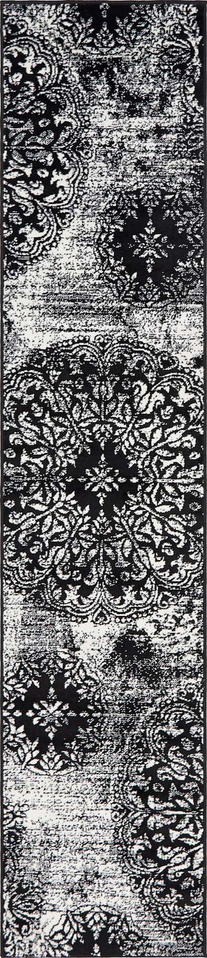 Black 2' x 10' Sofia Runner Rug