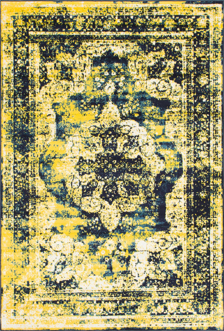 Navy Blue 6' 1 x 9' Sofia Rectangle Rug