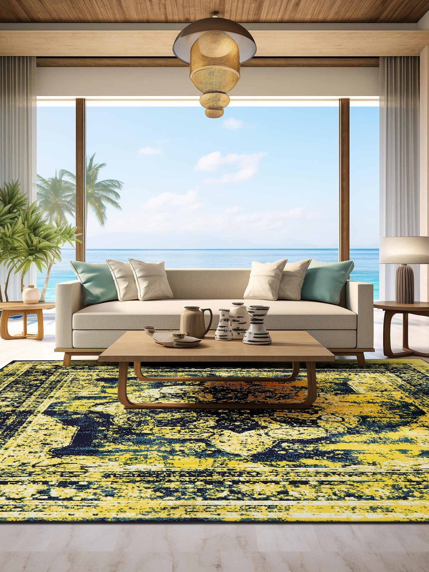 Navy Blue 7' 10 x 7' 10 Sofia Square Area Rug Durable Easy Clean Stain Resistant Unique Carpet for Affordable Interior Home Design for Sale at Rug Engine