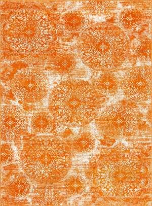 Orange 7' 10 x 11' Sofia Rectangle Area Rug
