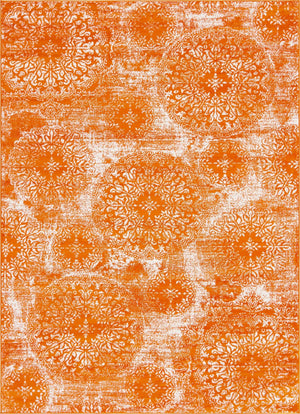 Orange 7' 1 x 10' Sofia Rectangle Rug