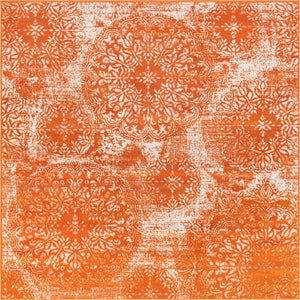 Orange 6' 1 x 6' 1 Sofia Square Rug