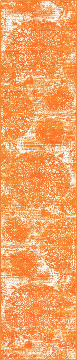 Orange 3' 3 x 16' 5 Sofia Runner Rug