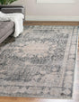 Gray 4' 1 x 6' 1 Asheville Rectangle Area Rug 100% Polypropylene With Cotton Backing Easy Clean Indoor Living Dining Bedroom Office Carpet for Sale at Rug Engine