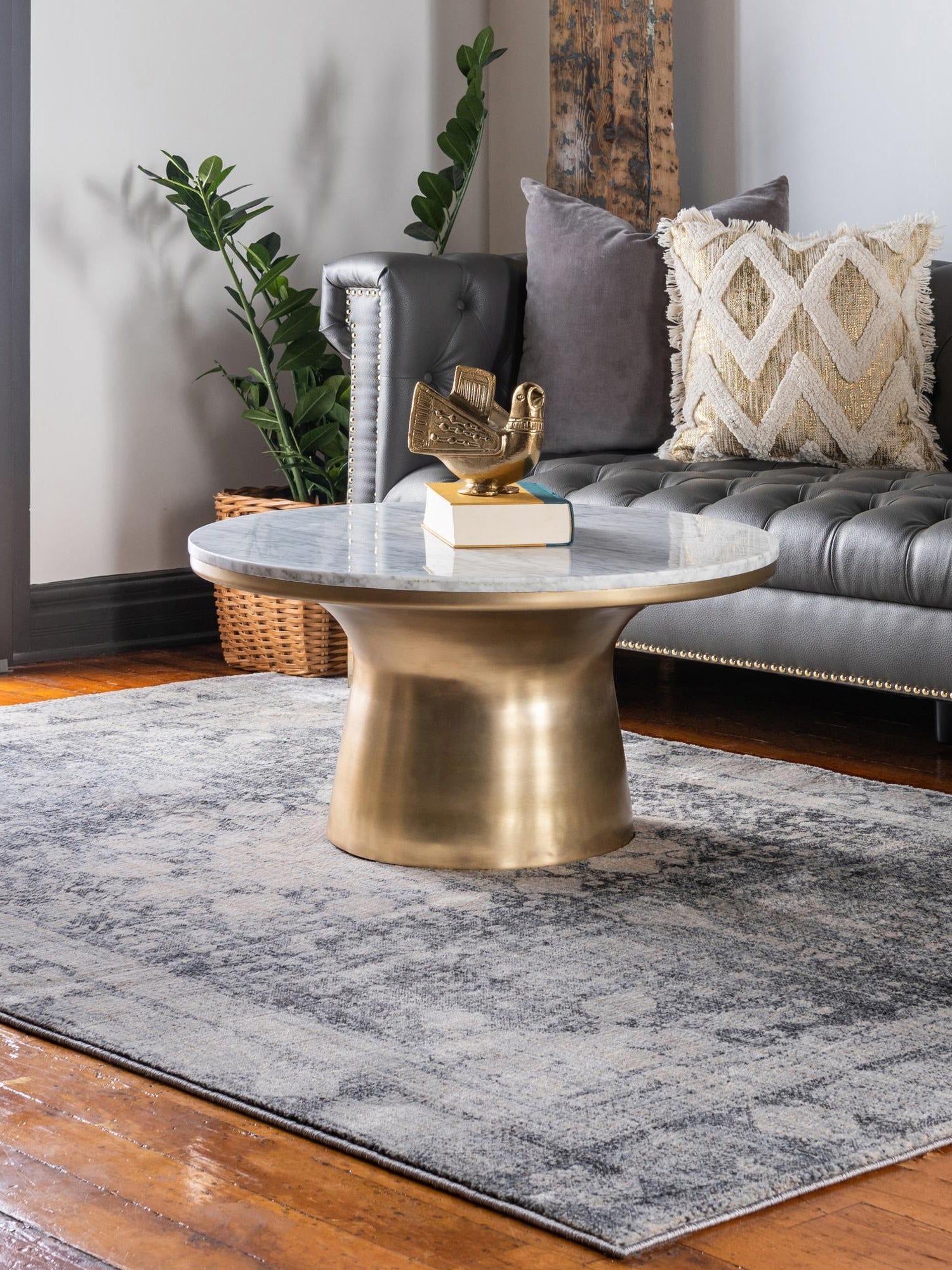 Gray 8' x 10' Asheville Rectangle Area Rug 100% Polypropylene With Cotton Backing Easy Clean Indoor Living Dining Bedroom Office Carpet for Sale at Rug Engine