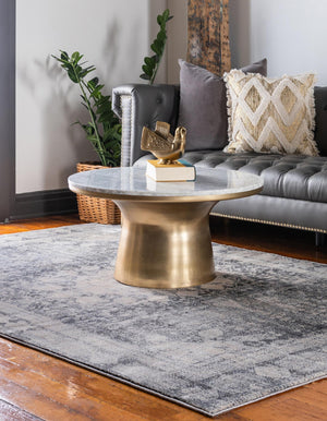 Gray 8' x 10' Asheville Rectangle Area Rug 100% Polypropylene With Cotton Backing Easy Clean Indoor Living Dining Bedroom Office Carpet for Sale at Rug Engine