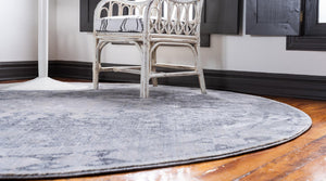 Gray 8' x 8' Asheville Round Area Rug 100% Polypropylene With Cotton Backing Easy Clean Indoor Living Dining Bedroom Office Carpet for Sale at Rug Engine