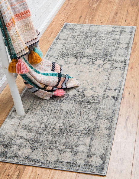 Gray 2' 2 x 6' 1 Asheville Runner Area Rug 100% Polypropylene With Cotton Backing Easy Clean Indoor Living Dining Bedroom Office Carpet for Sale at Rug Engine