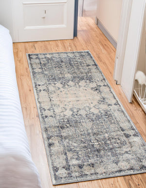 Gray 2' 2 x 6' 1 Asheville Runner Area Rug 100% Polypropylene With Cotton Backing Easy Clean Indoor Living Dining Bedroom Office Carpet for Sale at Rug Engine