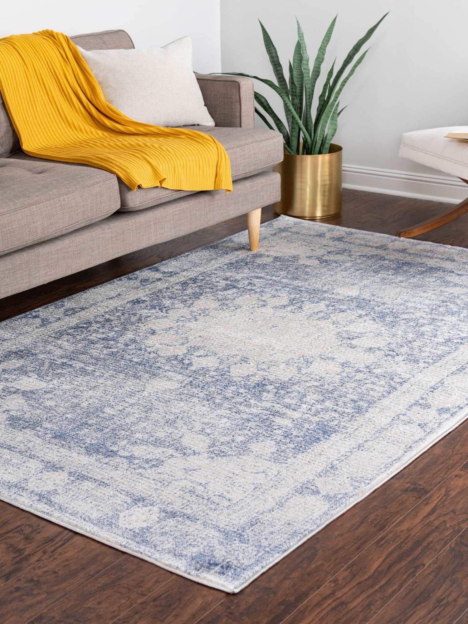 Navy Blue 5' 1 x 8' Asheville Rectangle Area Rug 100% Polypropylene With Cotton Backing Easy Clean Indoor Living Dining Bedroom Office Carpet for Sale at Rug Engine