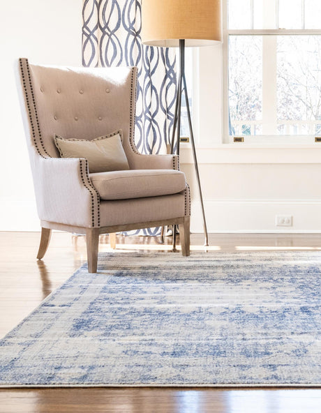 Navy Blue 5' 1 x 8' Asheville Rectangle Area Rug 100% Polypropylene With Cotton Backing Easy Clean Indoor Living Dining Bedroom Office Carpet for Sale at Rug Engine