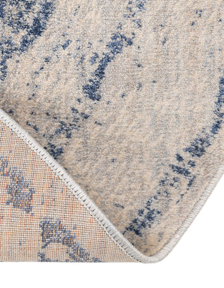 Navy Blue 8' x 8' Asheville Round Area Rug 100% Polypropylene With Cotton Backing Easy Clean Indoor Living Dining Bedroom Office Carpet for Sale at Rug Engine