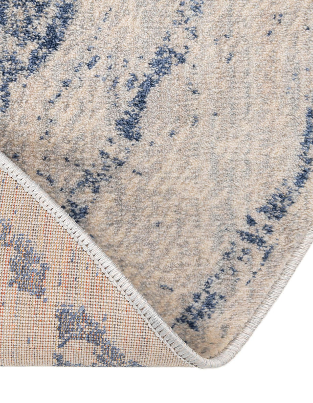 Navy Blue 8' x 8' Asheville Round Area Rug 100% Polypropylene With Cotton Backing Easy Clean Indoor Living Dining Bedroom Office Carpet for Sale at Rug Engine
