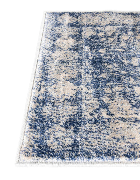 Navy Blue 2' 2 x 6' 1 Asheville Runner Area Rug 100% Polypropylene With Cotton Backing Easy Clean Indoor Living Dining Bedroom Office Carpet for Sale at Rug Engine
