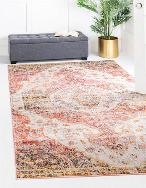 Multicolor 4' 1 x 6' 1 Asheville Rectangle Area Rug 100% Polypropylene With Cotton Backing Easy Clean Indoor Living Dining Bedroom Office Carpet for Sale at Rug Engine