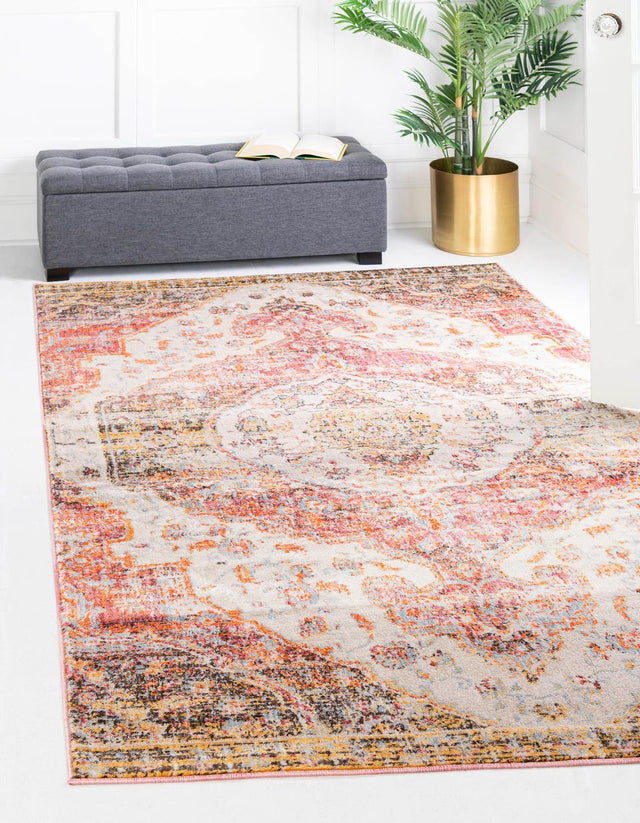 Multicolor 4' 1 x 6' 1 Asheville Rectangle Area Rug 100% Polypropylene With Cotton Backing Easy Clean Indoor Living Dining Bedroom Office Carpet for Sale at Rug Engine