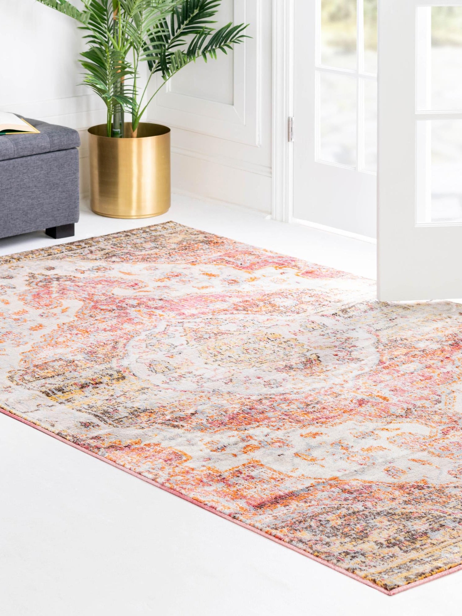 Multicolor 5' 1 x 8' Asheville Rectangle Area Rug 100% Polypropylene With Cotton Backing Easy Clean Indoor Living Dining Bedroom Office Carpet for Sale at Rug Engine