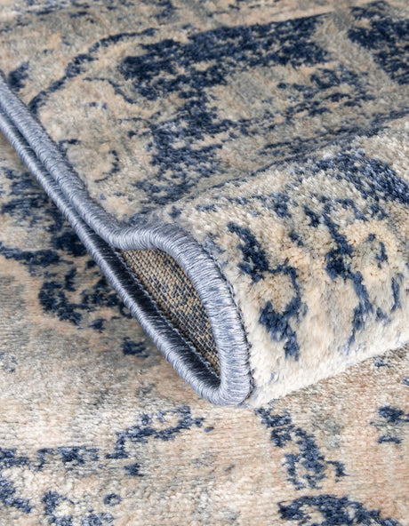 Blue 5' 1 x 8' Asheville Rectangle Area Rug 100% Polypropylene With Cotton Backing Easy Clean Indoor Living Dining Bedroom Office Carpet for Sale at Rug Engine