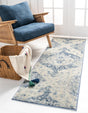 Blue 2' 2 x 6' 1 Asheville Runner Area Rug 100% Polypropylene With Cotton Backing Easy Clean Indoor Living Dining Bedroom Office Carpet for Sale at Rug Engine