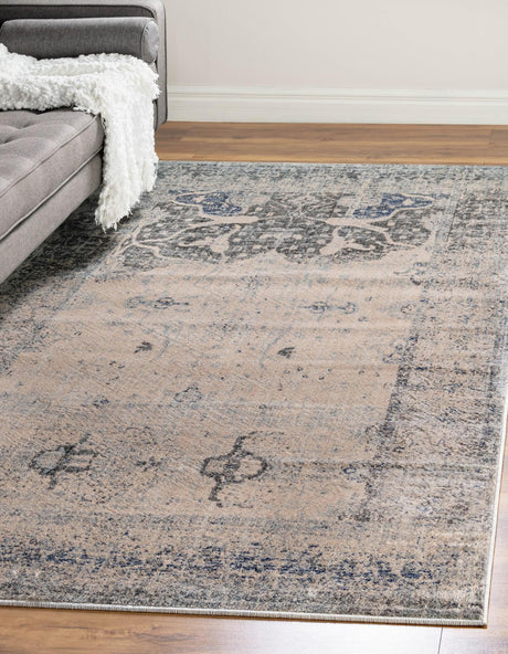 Gray 4' 1 x 6' 1 Asheville Rectangle Area Rug 100% Polypropylene With Cotton Backing Easy Clean Indoor Living Dining Bedroom Office Carpet for Sale at Rug Engine