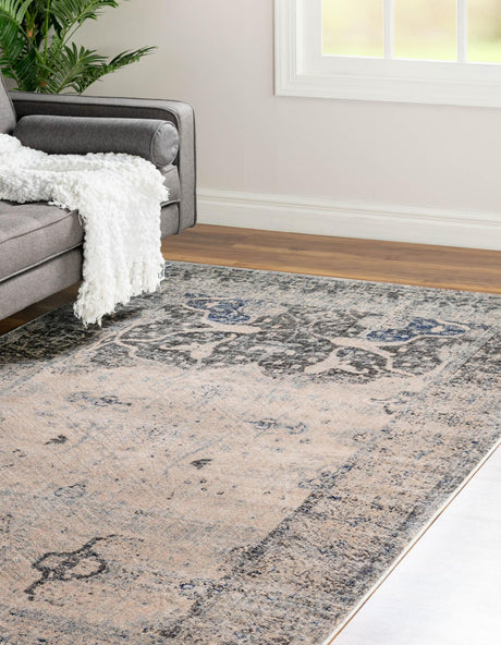 Gray 8' x 10' Asheville Rectangle Area Rug 100% Polypropylene With Cotton Backing Easy Clean Indoor Living Dining Bedroom Office Carpet for Sale at Rug Engine