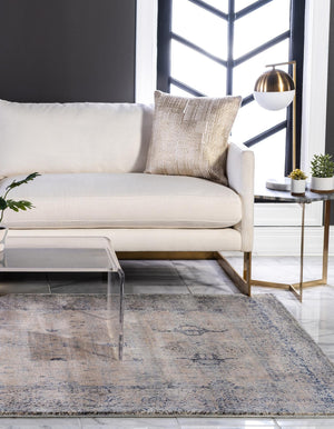 Gray 4' 1 x 6' 1 Asheville Rectangle Area Rug 100% Polypropylene With Cotton Backing Easy Clean Indoor Living Dining Bedroom Office Carpet for Sale at Rug Engine