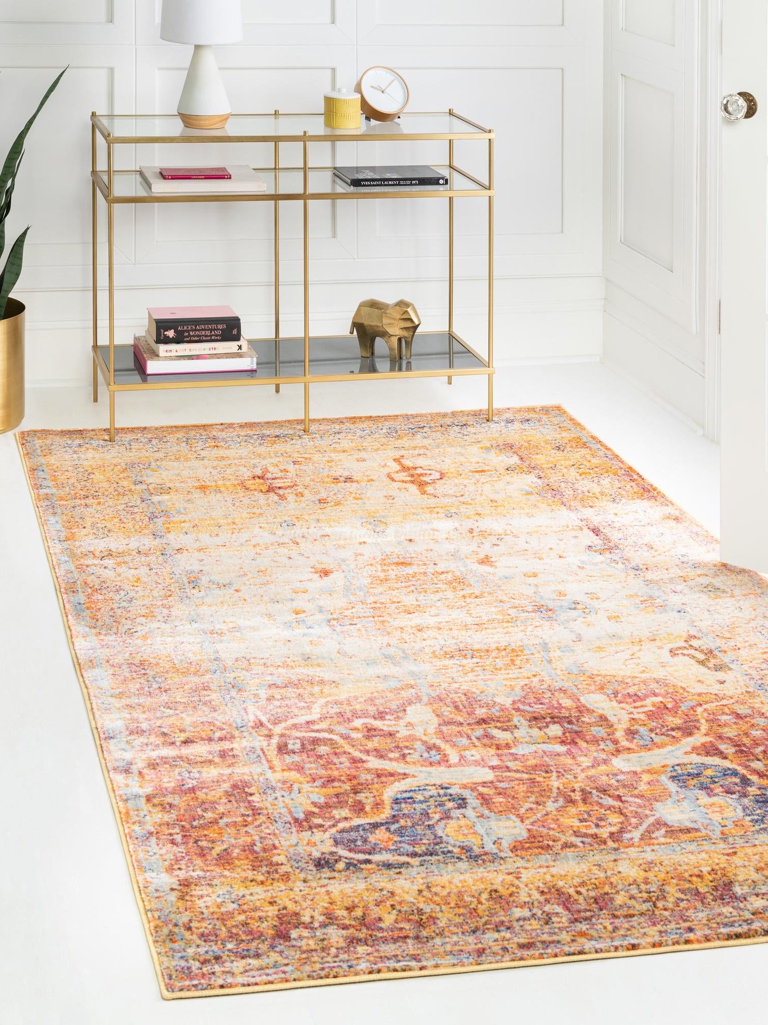 Multicolor 5' 1 x 8' Asheville Rectangle Area Rug 100% Polypropylene With Cotton Backing Easy Clean Indoor Living Dining Bedroom Office Carpet for Sale at Rug Engine