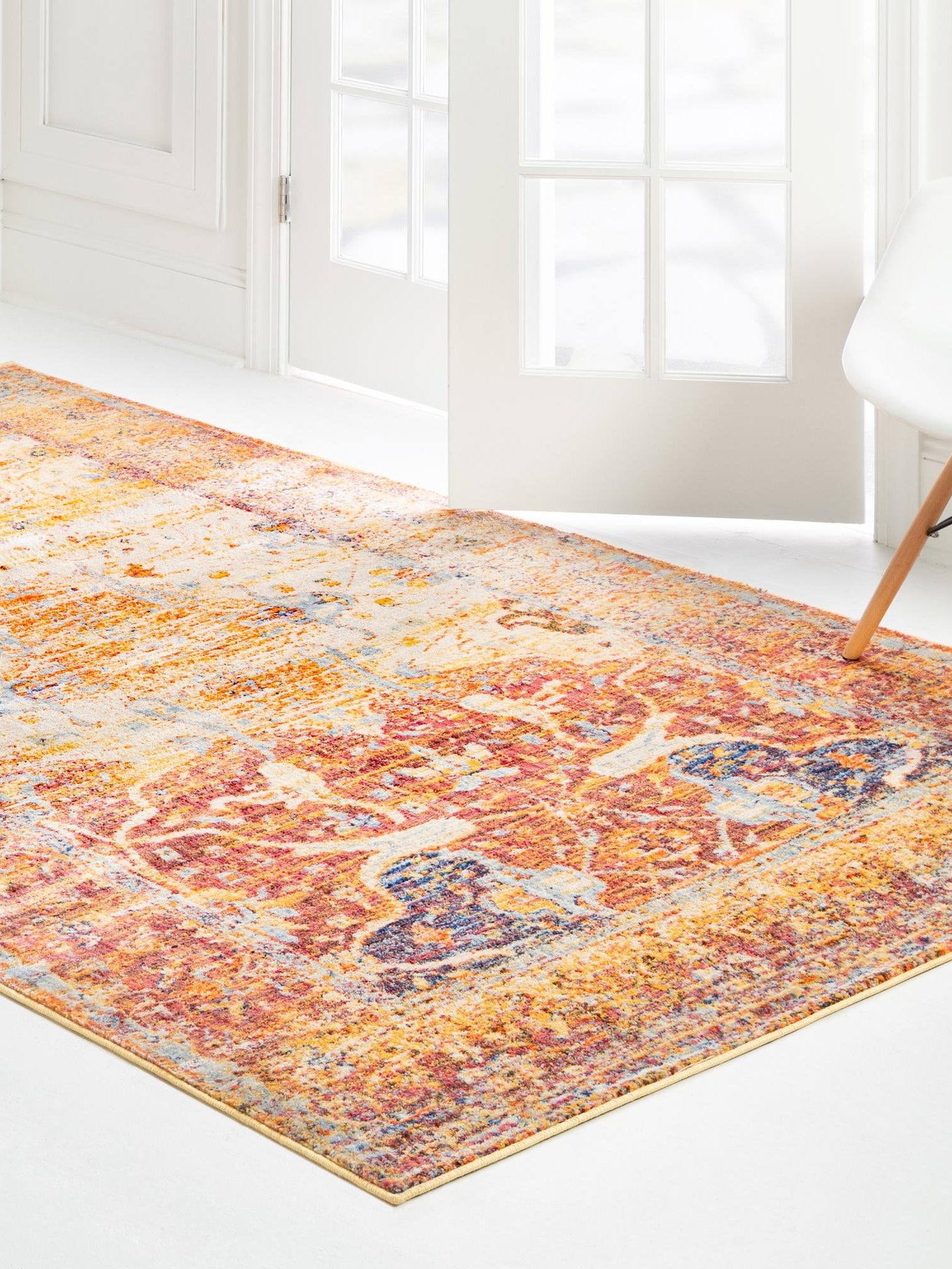 Multicolor 5' 1 x 8' Asheville Rectangle Area Rug 100% Polypropylene With Cotton Backing Easy Clean Indoor Living Dining Bedroom Office Carpet for Sale at Rug Engine
