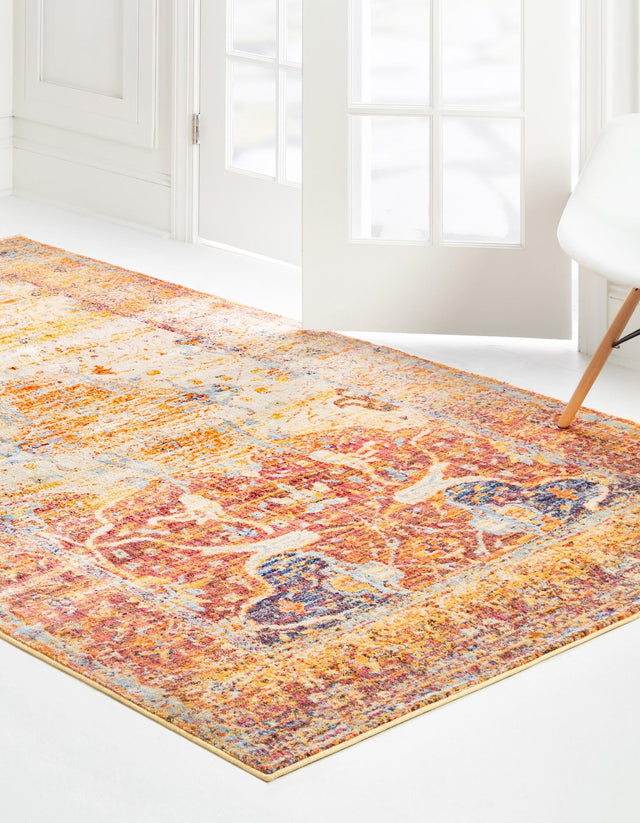 Multicolor 5' 1 x 8' Asheville Rectangle Area Rug 100% Polypropylene With Cotton Backing Easy Clean Indoor Living Dining Bedroom Office Carpet for Sale at Rug Engine