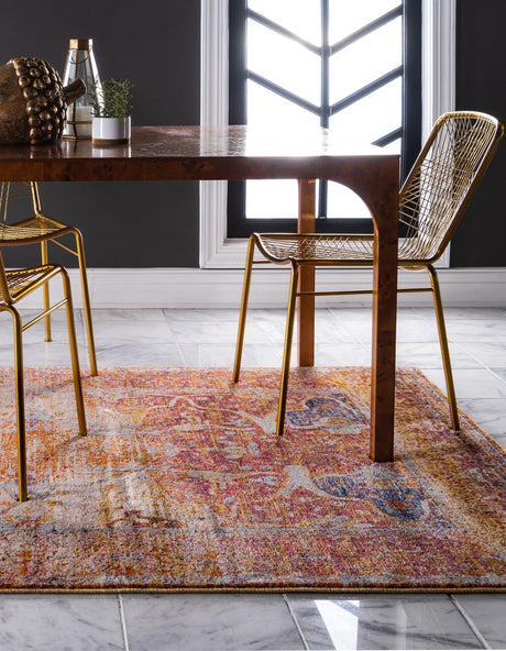Multicolor 5' 1 x 8' Asheville Rectangle Area Rug 100% Polypropylene With Cotton Backing Easy Clean Indoor Living Dining Bedroom Office Carpet for Sale at Rug Engine