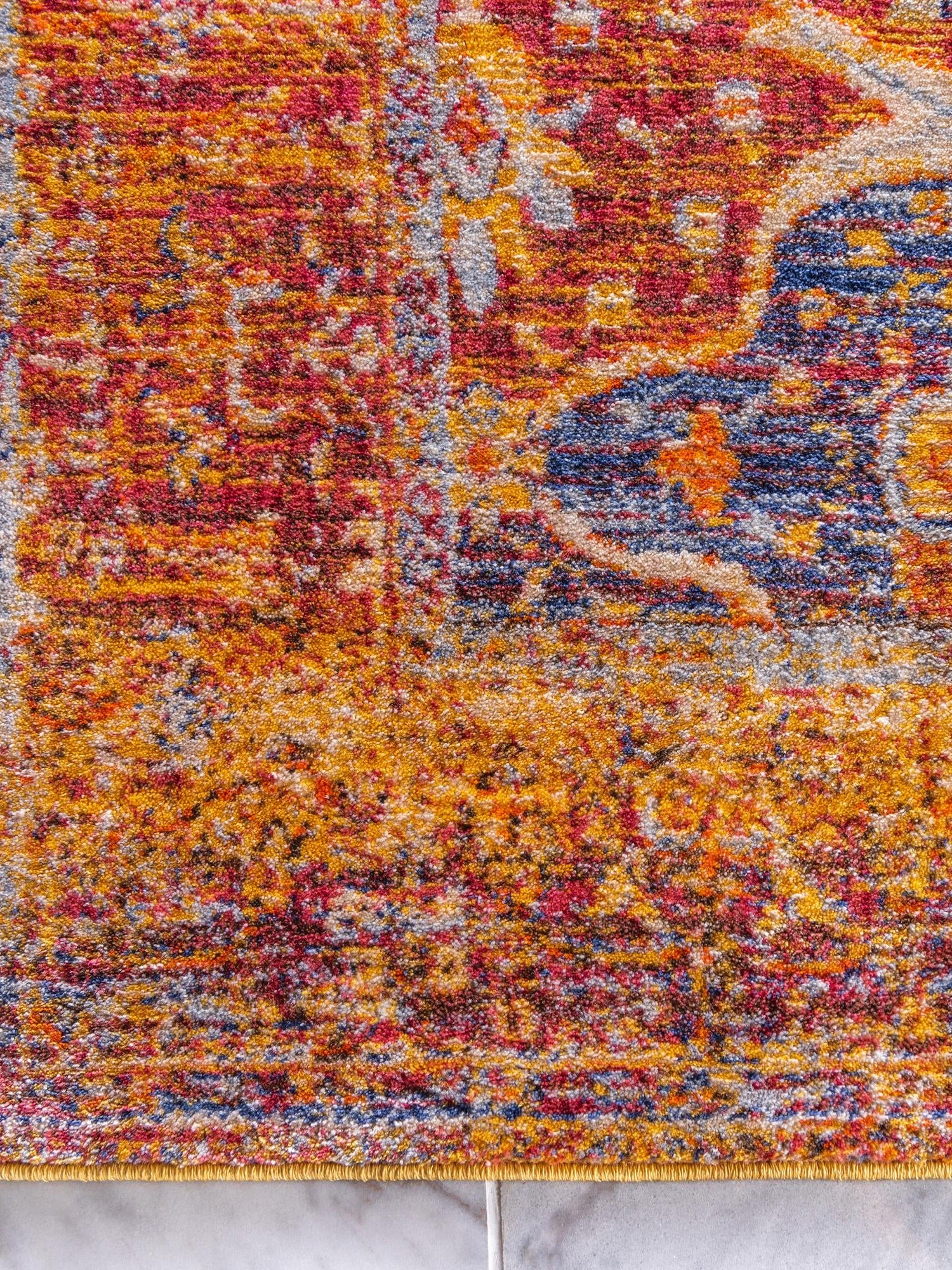 Multicolor 5' 1 x 8' Asheville Rectangle Area Rug 100% Polypropylene With Cotton Backing Easy Clean Indoor Living Dining Bedroom Office Carpet for Sale at Rug Engine