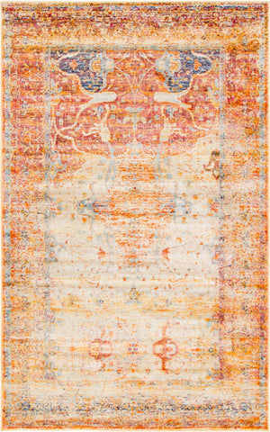 Multicolor 5' 1 x 8' Asheville Rectangle Area Rug 100% Polypropylene With Cotton Backing Easy Clean Indoor Living Dining Bedroom Office Carpet for Sale at Rug Engine