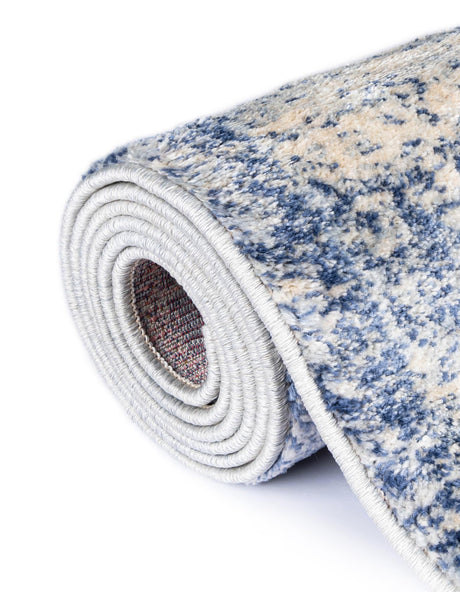 Navy Blue 4' 1 x 6' 1 Asheville Rectangle Area Rug 100% Polypropylene With Cotton Backing Easy Clean Indoor Living Dining Bedroom Office Carpet for Sale at Rug Engine