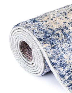Navy Blue 2' 2 x 6' 1 Asheville Runner Area Rug 100% Polypropylene With Cotton Backing Easy Clean Indoor Living Dining Bedroom Office Carpet for Sale at Rug Engine