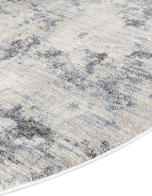 Gray 8' x 8' Helios Round Area Rug 100% Polypropylene (Space-Dyed Yarn) Easy Clean With Cotton Backing Contemporary Carpet for Sale at Rug Engine