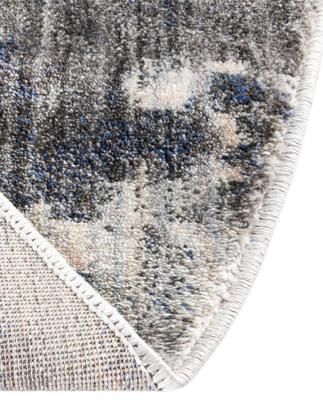 Gray 8' x 8' Helios Round Area Rug 100% Polypropylene (Space-Dyed Yarn) Easy Clean With Cotton Backing Contemporary Carpet for Sale at Rug Engine