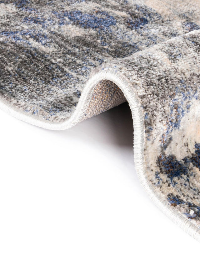 Gray 8' x 8' Helios Round Area Rug 100% Polypropylene (Space-Dyed Yarn) Easy Clean With Cotton Backing Contemporary Carpet for Sale at Rug Engine
