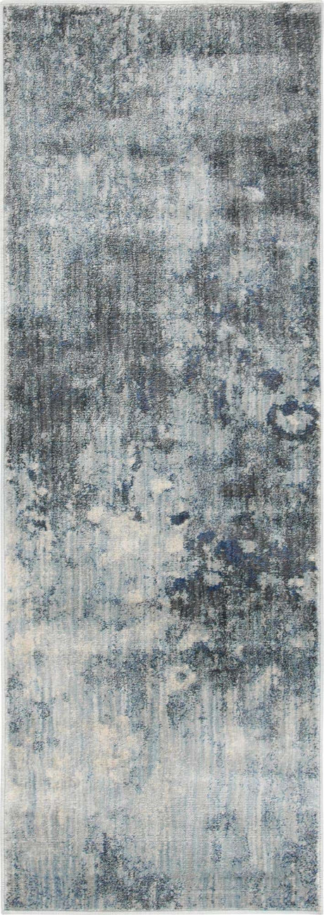 Gray 2' 2 x 6' 1 Helios Runner Area Rug 100% Polypropylene (Space-Dyed Yarn) Easy Clean With Cotton Backing Contemporary Carpet for Sale at Rug Engine