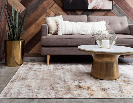 Ivory Beige 5' 1 x 8' Helios Rectangle Area Rug 100% Polypropylene (Space-Dyed Yarn) Easy Clean With Cotton Backing Contemporary Carpet for Sale at Rug Engine