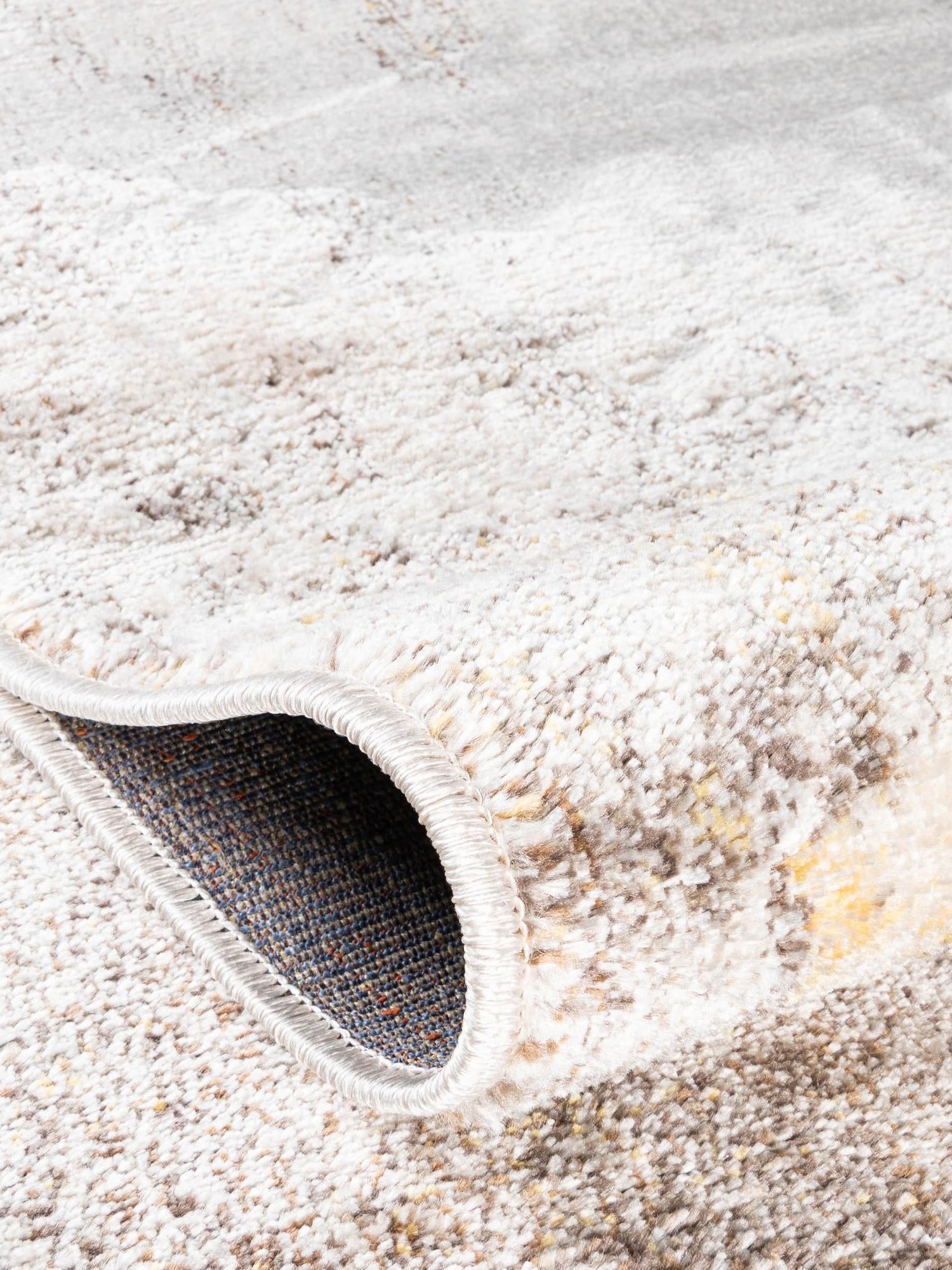 Ivory Beige 4' 1 x 6' 1 Helios Rectangle Area Rug 100% Polypropylene (Space-Dyed Yarn) Easy Clean With Cotton Backing Contemporary Carpet for Sale at Rug Engine