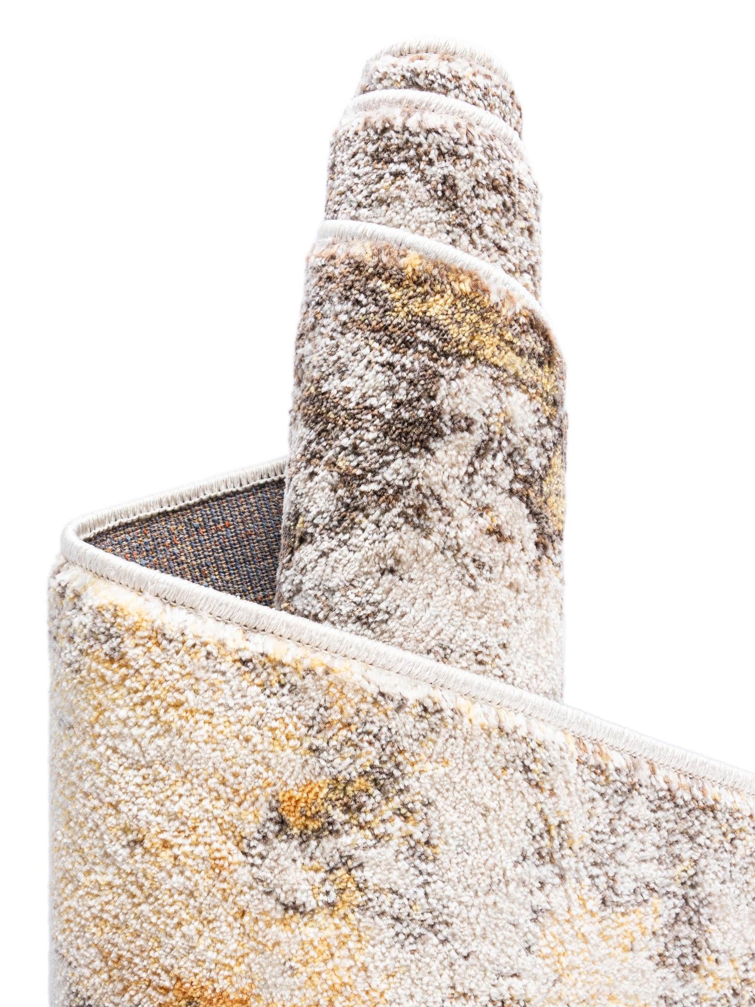 Ivory Beige 4' 1 x 6' 1 Helios Rectangle Area Rug 100% Polypropylene (Space-Dyed Yarn) Easy Clean With Cotton Backing Contemporary Carpet for Sale at Rug Engine