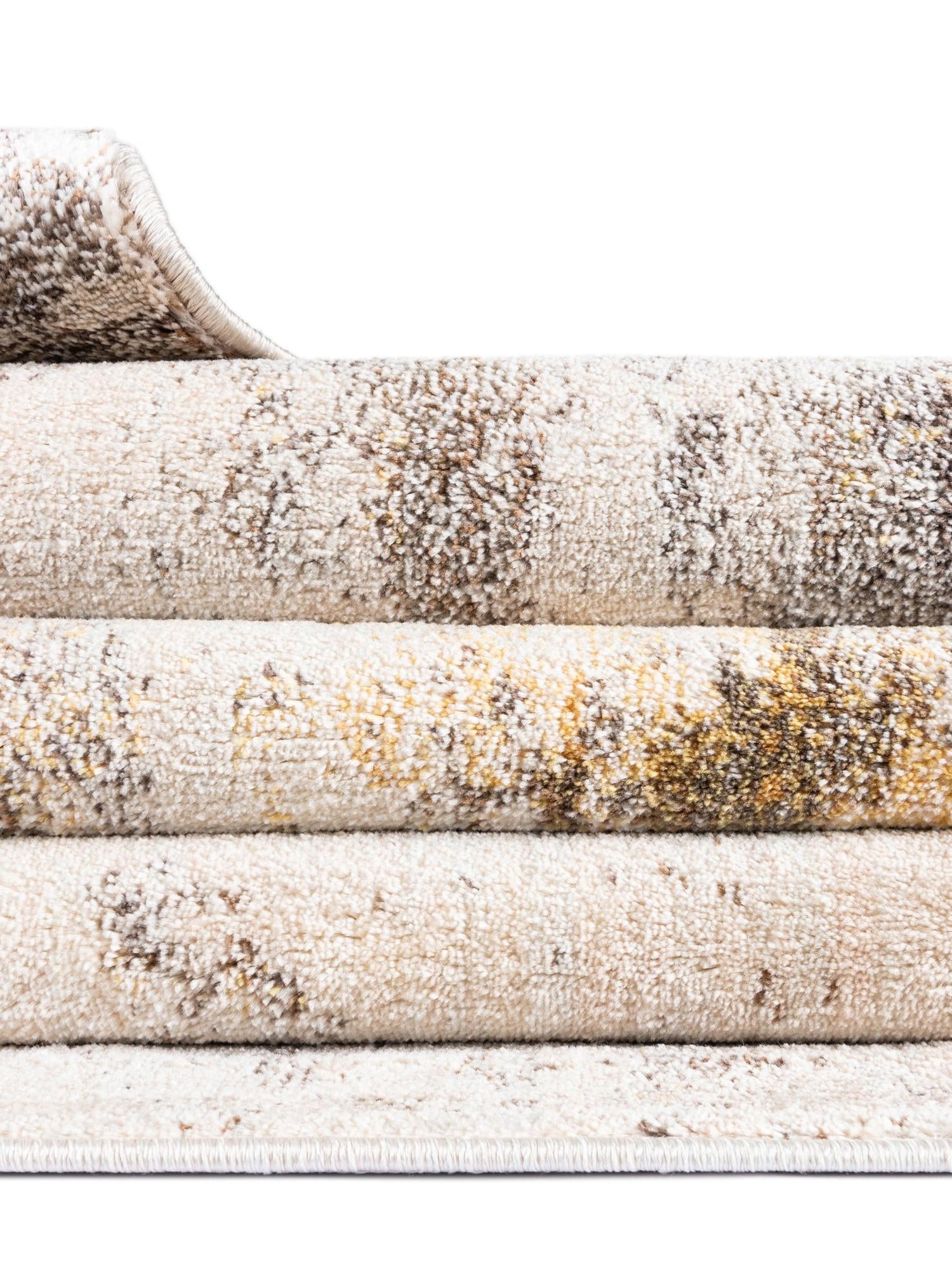 Ivory Beige 4' 1 x 6' 1 Helios Rectangle Area Rug 100% Polypropylene (Space-Dyed Yarn) Easy Clean With Cotton Backing Contemporary Carpet for Sale at Rug Engine