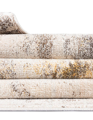 Ivory Beige 4' 1 x 6' 1 Helios Rectangle Area Rug 100% Polypropylene (Space-Dyed Yarn) Easy Clean With Cotton Backing Contemporary Carpet for Sale at Rug Engine