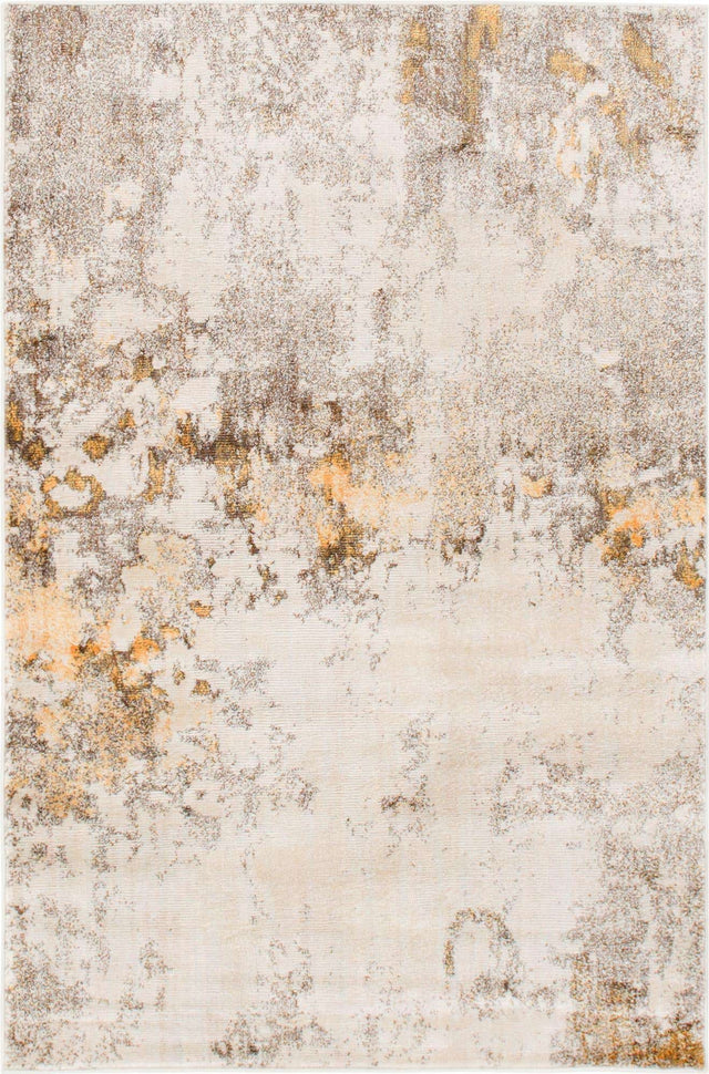 Ivory Beige 4' 1 x 6' 1 Helios Rectangle Area Rug 100% Polypropylene (Space-Dyed Yarn) Easy Clean With Cotton Backing Contemporary Carpet for Sale at Rug Engine