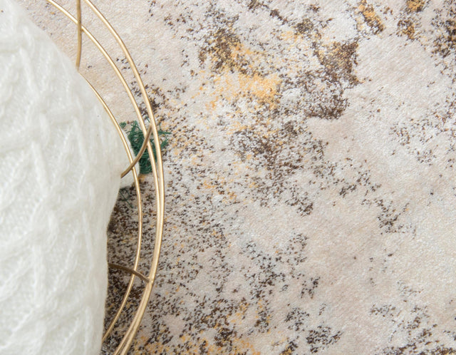 Ivory Beige 2' 7 x 12' Helios Runner Area Rug 100% Polypropylene (Space-Dyed Yarn) Easy Clean With Cotton Backing Contemporary Carpet for Sale at Rug Engine
