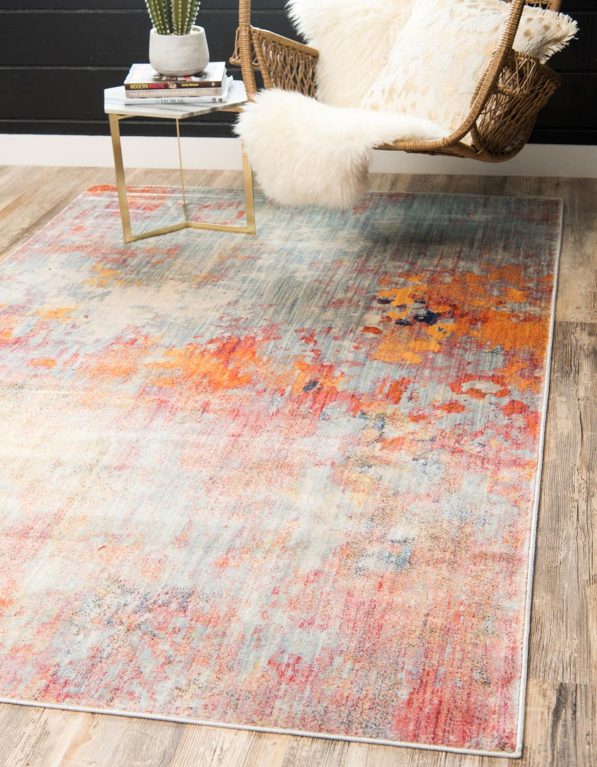 Multicolor 4' 1 x 6' 1 Helios Rectangle Area Rug 100% Polypropylene (Space-Dyed Yarn) Easy Clean With Cotton Backing Contemporary Carpet for Sale at Rug Engine